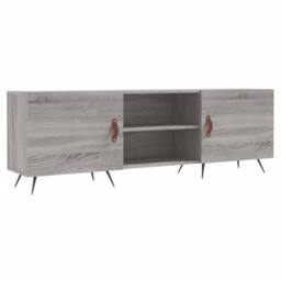 Berkfield Home TV Cabinet Grey Sonoma 150x30x50 cm Engineered Wood - Size: 150 x 30 x 50 cm - thumbnail 3