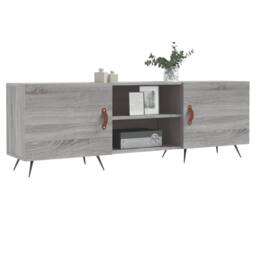 Berkfield Home TV Cabinet Grey Sonoma 150x30x50 cm Engineered Wood - Size: 150 x 30 x 50 cm - thumbnail 1