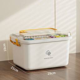 EONLION (yellow) Medicine Storage Box Portable in White - Size: 500mm - thumbnail 1