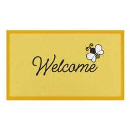 Artsy Mats Welcome Bee Indoor & Outdoor Doormat - 70x40cm in Yellow - Size: 40 cm x 70 cm - thumbnail 2