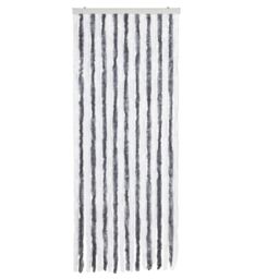 Berkfield Home Insect Curtain Grey & White 56x185 cm Chenille - thumbnail 3