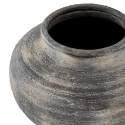Wyld Haus Bramble Dark Aged Squat Layered Ceramic Vase Black - thumbnail 3