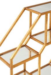 Orsina Hexagonal Shelf Unit, Elegant Mirrored Storage Shelf Unit, Antique Luxe Design Decorative Wall Unit in Gold - thumbnail 5
