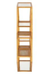 Orsina Hexagonal Shelf Unit, Elegant Mirrored Storage Shelf Unit, Antique Luxe Design Decorative Wall Unit in Gold - thumbnail 3