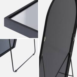 sweeek Aluminium floor mirror in Black - Size: 200 cm x 80 cm - thumbnail 4