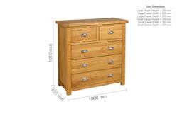Birlea Woburn 3 + 2 Chest Oak in Light Oak - thumbnail 6