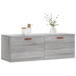 Berkfield Home Wall Cabinet Grey Sonoma 100x36.5x35 cm Engineered Wood - thumbnail 1