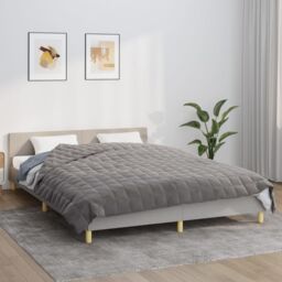 Berkfield Home Weighted Blanket Grey 220x230 cm King 15 kg Fabric - thumbnail 1