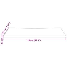 Berkfield Home Beautiful Desk Top White 110x55x2.5 cm Solid Wood Pine - thumbnail 8