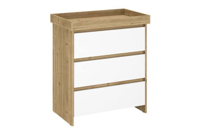 Shefa Line 880 Kids 3 Drawer Changing Unit (2 Boxes) in White - Size: 1 Pack - image 1