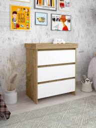 Shefa Line 880 Kids 3 Drawer Changing Unit (2 Boxes) in White - Size: 1 Pack - thumbnail 4