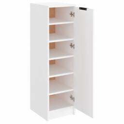 Berkfield Home Shoe Cabinet White 30x35x100 cm Engineered Wood - Size: 30 x 35 x 100 cm - thumbnail 6