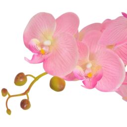 Berkfield Home Artificial Orchid Plant with Pot 75 cm Pink - thumbnail 2