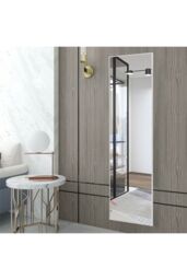 Living and Home 37cm W x 147cm H Rectangular Full Length Mirror Freestanding Dressing Mirror in White - Size: 37 cm W x 147 cm H - thumbnail 3
