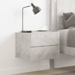 Berkfield Home Bedside Cabinet Concrete Grey 40x30x30 cm Engineered Wood - Size: 40 x 30 x 30 cm - thumbnail 2