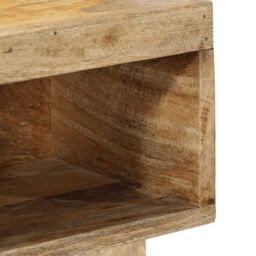 Berkfield Home Bedside Cabinet 50x27x50 cm Solid Rough Wood Mango in Brown - Size: 50 x 27 x 50 cm - thumbnail 7