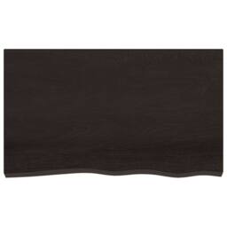 Berkfield Home Wall Shelf Dark Grey 100x60x(2-4) cm Treated Solid Wood Oak - thumbnail 3