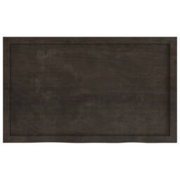 Berkfield Home Wall Shelf Dark Grey 100x60x(2-4) cm Treated Solid Wood Oak - thumbnail 4