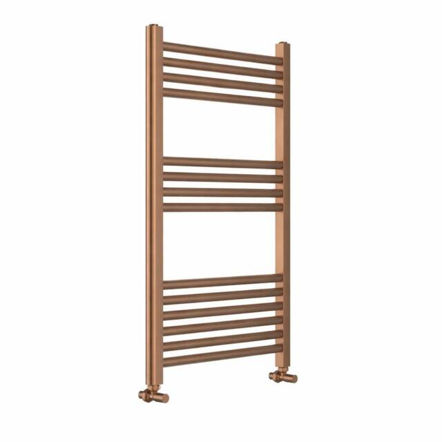 Bathroom Kingdom Omata Brushed Bronze Straight Heated Towel Rail 1200x500mm in Brown - image 1