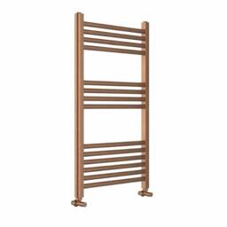 Bathroom Kingdom Omata Brushed Bronze Straight Heated Towel Rail 1200x500mm in Brown - thumbnail 1