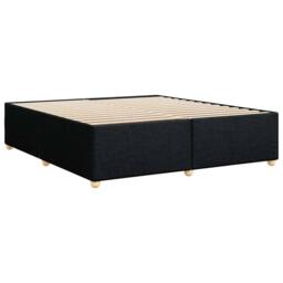 Berkfield Home Soft Bed Frame without Mattress Black¬†Super King Fabric in Black - Size: Super King - thumbnail 6