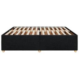 Berkfield Home Soft Bed Frame without Mattress Black¬†Super King Fabric in Black - Size: Super King - thumbnail 5