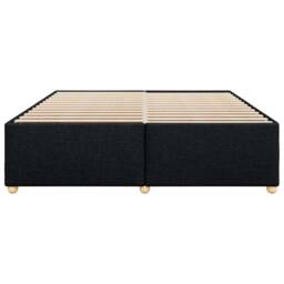 Berkfield Home Soft Bed Frame without Mattress Black¬†Super King Fabric in Black - Size: Super King - thumbnail 4