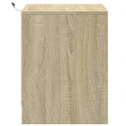 Berkfield Home Stylish Bedside Cabinets with LED Lights 2 pcs Sonoma Oak Enginee in Natural - thumbnail 7