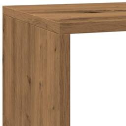 Berkfield Home Room Divider Bookcase 4-Tier Sonoma Oak 131.5x29x131.5 cm Wood in Brown - thumbnail 9