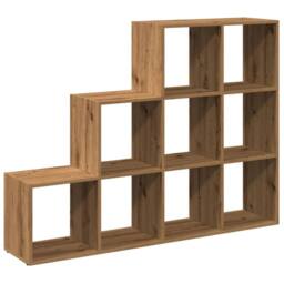 Berkfield Home Room Divider Bookcase 4-Tier Sonoma Oak 131.5x29x131.5 cm Wood in Brown - thumbnail 7