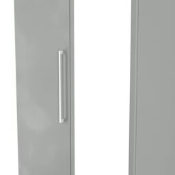 Ready Assembled 2 U Gloucester Tall 2 Door 2drw Mirrored Wardrobe (Ready Assembled) in Dark Grey - thumbnail 4