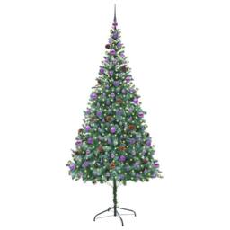 Berkfield Home Elegant Artificial Christmas Tree with Stand Green 210 cm PVC and - thumbnail 1