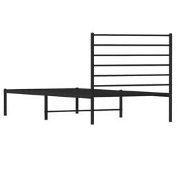 Berkfield Home Metal Bed Frame with Headboard Black 100x190 cm - thumbnail 8