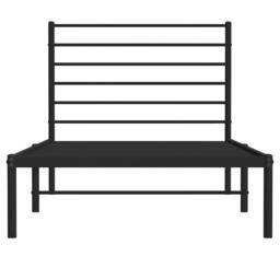 Berkfield Home Metal Bed Frame with Headboard Black 100x190 cm - thumbnail 6
