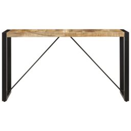 Berkfield Home Dining Table 140x70x75 cm Solid Mango Wood in Brown - Size: 140 x 70 x 75 cm - thumbnail 2