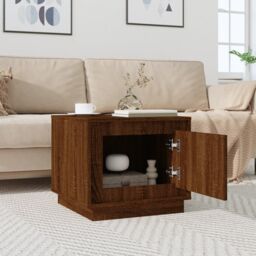 Berkfield Home Coffee Table Brown Oak 51x50x44 cm Engineered Wood - Size: 51 x 50 x 44 cm - thumbnail 3