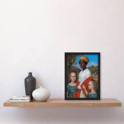 Artery8 Wilhelm Marstrand Daughters & West Indian Nanny Framed Art Print - Size: A4 - thumbnail 4