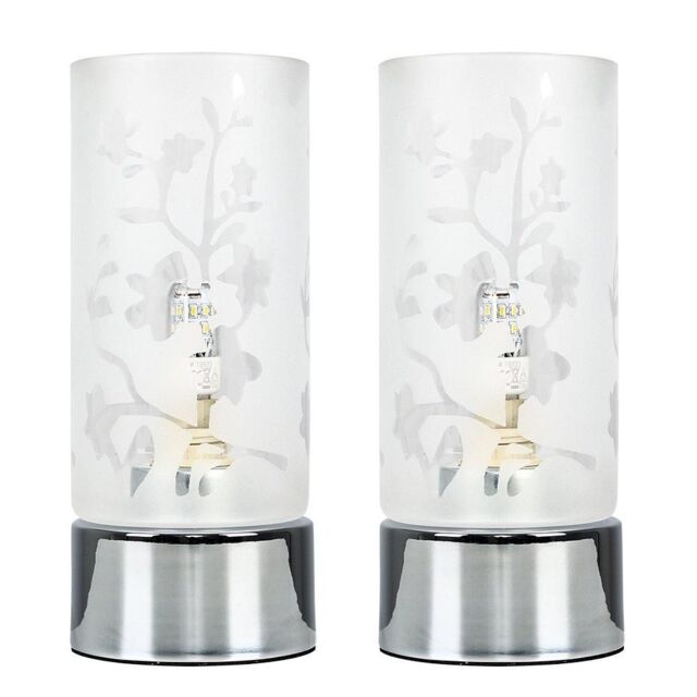 ValueLights Florette Pair of Silver Table Lamp - image 1
