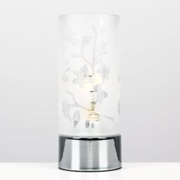 ValueLights Florette Pair of Silver Table Lamp - thumbnail 4