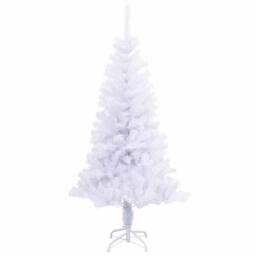 Berkfield Home Dense Artificial Christmas Tree with Stand 150 cm 380 Branches in White - thumbnail 1