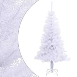 Berkfield Home Dense Artificial Christmas Tree with Stand 150 cm 380 Branches in White - thumbnail 2