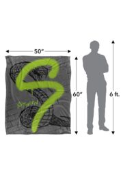 Warner Brothers Harry Potter Slytherin Graffiti Blanket 152 x 127 cm in White - thumbnail 5