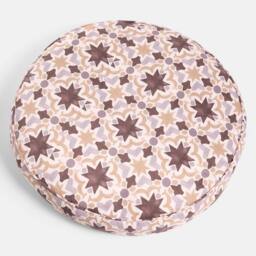 OHS Tiles Print Round Outdoor Garden Cushion Water Resistant - Size: 60 cm x 60 cm - thumbnail 3
