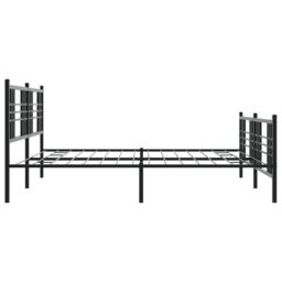 Berkfield Home Metal Bed Frame without Mattress with Footboard Black 193x203cm - Size: 193x203 cm - thumbnail 5