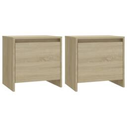 Berkfield Home Bedside Cabinets 2 pcs Sonoma Oak 45x34x44.5 cm Engineered Wood in Beige - thumbnail 2