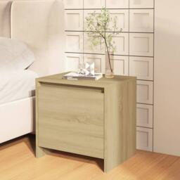 Berkfield Home Bedside Cabinets 2 pcs Sonoma Oak 45x34x44.5 cm Engineered Wood in Beige - thumbnail 3