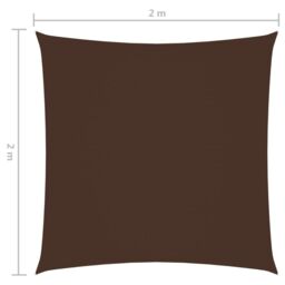 Berkfield Home Sunshade Sail Oxford Fabric Square 2x2 m Brown - thumbnail 6
