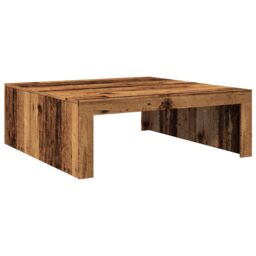 Berkfield Home Coffee Table Old Wood 100x100x35 cm Engineered Wood in Brown - Size: 100 x 100 x 35 cm - thumbnail 6
