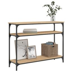 Berkfield Home Console Table Sonoma Oak 100x29x75 cm Engineered Wood in Brown - Size: 100 x 29 x 75 cm - thumbnail 3