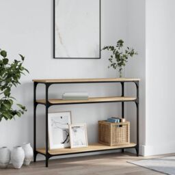 Berkfield Home Console Table Sonoma Oak 100x29x75 cm Engineered Wood in Brown - Size: 100 x 29 x 75 cm - thumbnail 1